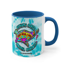 Load image into Gallery viewer, Peace Love and Pigs Accent Coffee Mug, 11oz, with Dove Design for Arthur's Acres - 3 COLORS