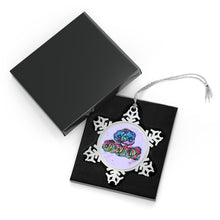 Load image into Gallery viewer, Be Odd Pewter Snowflake Ornament - Pig Snout Ornament

