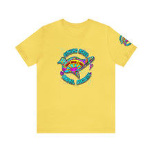 Load image into Gallery viewer, Peace Lve and Pigs Unisex Tee Shirt - SLEEVE Printing with Dove Design for Arthur's Acres - 7 COLORS / XS - 5XL