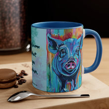 Load image into Gallery viewer, January Pig You Become What You Believe Accent Coffee Mug, 11oz - 3 Colors