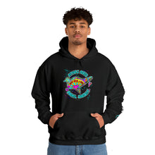 Load image into Gallery viewer, Peace Love and Pigs Dove Design for Arthur's Acres Unisex Heavy Blend™ Hooded Sweatshirt - 8 COLORS