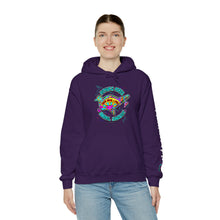 Load image into Gallery viewer, Peace Love and Pigs Dove Design for Arthur's Acres Unisex Heavy Blend™ Hooded Sweatshirt - 8 COLORS