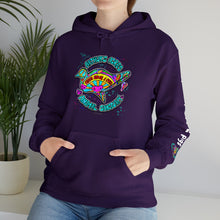 Load image into Gallery viewer, Peace Love and Pigs Dove Design for Arthur's Acres Unisex Heavy Blend™ Hooded Sweatshirt - 8 COLORS