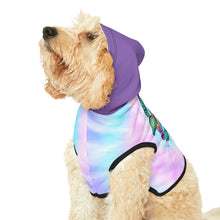 Load image into Gallery viewer, Peace Love and Pigs Tie Dye Pet Hoodie with Dove Design for Arthur's Acres - 5 SIZES