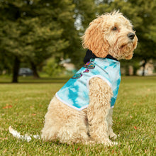 Load image into Gallery viewer, Peace Love and Pigs Tie Dye Pet Hoodie with Dove Design for Arthur's Acres - 5 SIZES Blue/Black