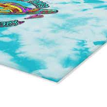 Load image into Gallery viewer, Peace Love and Pigs Glass Cutting Board with Dove Design for Arthur's Acres