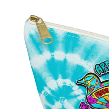 Load image into Gallery viewer, Peace Love and Pigs Accessory Pouch with Dove Design for Arthur's Acres - Small or Large