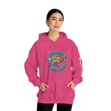 Load image into Gallery viewer, Peace Love and Pigs Dove Design for Arthur's Acres Unisex Heavy Blend™ Hooded Sweatshirt - 8 COLORS