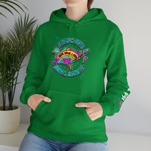 Load image into Gallery viewer, Peace Love and Pigs Dove Design for Arthur's Acres Unisex Heavy Blend™ Hooded Sweatshirt - 8 COLORS