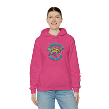 Load image into Gallery viewer, Peace Love and Pigs Dove Design for Arthur's Acres Unisex Heavy Blend™ Hooded Sweatshirt - 8 COLORS