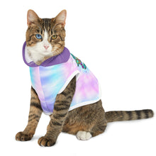 Load image into Gallery viewer, Peace Love and Pigs Tie Dye Pet Hoodie with Dove Design for Arthur's Acres - 5 SIZES