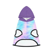 Load image into Gallery viewer, Peace Love and Pigs Tie Dye Pet Hoodie with Dove Design for Arthur's Acres - 5 SIZES