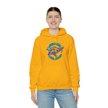 Load image into Gallery viewer, Peace Love and Pigs Dove Design for Arthur's Acres Unisex Heavy Blend™ Hooded Sweatshirt - 8 COLORS