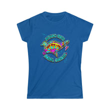Load image into Gallery viewer, Peace Love and Pigs Women's Softstyle Tee with Dove Design for Arthur's Acres 5 COLORS