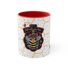 Load image into Gallery viewer, Oh Christmas Bee Christmas with Red Accent Coffee Mug, 11oz
