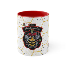 Load image into Gallery viewer, Oh Christmas Bee Christmas with Red Accent Coffee Mug, 11oz