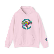 Load image into Gallery viewer, Peace Love and Pigs Dove Design for Arthur's Acres Unisex Heavy Blend™ Hooded Sweatshirt - 8 COLORS