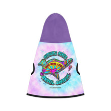 Load image into Gallery viewer, Peace Love and Pigs Tie Dye Pet Hoodie with Dove Design for Arthur's Acres - 5 SIZES