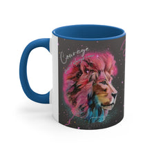 Load image into Gallery viewer, Courage Doesn't Always Roar Ramsey Lion Accent Coffee Mug, 11oz
