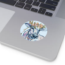 Load image into Gallery viewer, Heidi Cow Round Vinyl Stickers
