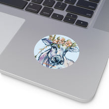 Load image into Gallery viewer, Heidi Cow Round Vinyl Stickers