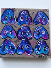 Load image into Gallery viewer, PIG Snouts Purples and blues 12" x 12" FREE SHIPPING