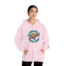 Load image into Gallery viewer, Peace Love and Pigs Dove Design for Arthur's Acres Unisex Heavy Blend™ Hooded Sweatshirt - 8 COLORS