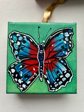 Load image into Gallery viewer, Holiday Butterfly 4x4 Painted Ornament