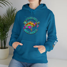 Load image into Gallery viewer, Peace Love and Pigs Dove Design for Arthur's Acres Unisex Heavy Blend™ Hooded Sweatshirt - 8 COLORS