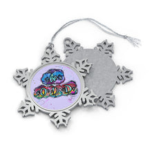 Load image into Gallery viewer, Be Odd Pewter Snowflake Ornament - Pig Snout Ornament