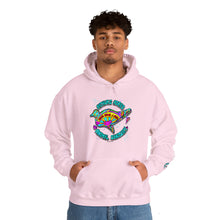 Load image into Gallery viewer, Peace Love and Pigs Dove Design for Arthur's Acres Unisex Heavy Blend™ Hooded Sweatshirt - 8 COLORS