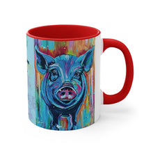 Load image into Gallery viewer, January Pig You Become What You Believe Accent Coffee Mug, 11oz - 3 Colors