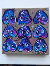 Load image into Gallery viewer, PIG Snouts Purples and blues 12" x 12" FREE SHIPPING