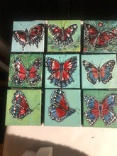 Load image into Gallery viewer, Holiday Butterfly 4x4 Painted Ornament