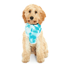 Load image into Gallery viewer, Peace Love and Pigs Tie Dye Pet Hoodie with Dove Design for Arthur's Acres - 5 SIZES Blue/Black
