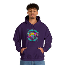 Load image into Gallery viewer, Peace Love and Pigs Dove Design for Arthur's Acres Unisex Heavy Blend™ Hooded Sweatshirt - 8 COLORS