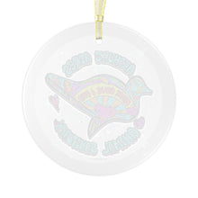 Load image into Gallery viewer, Peace Love and Pigs Glass Ornament with Dove Design for Arthur's Acres