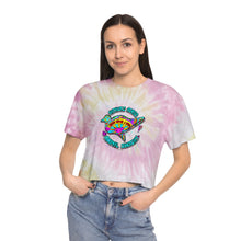 Load image into Gallery viewer, Peace Love and Pigs Dove Design for Arthur's Acres Women's Tie-Dye Crop Tee - 2 COLORS