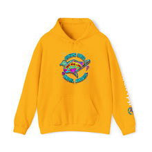 Load image into Gallery viewer, Peace Love and Pigs Dove Design for Arthur's Acres Unisex Heavy Blend™ Hooded Sweatshirt - 8 COLORS