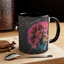 Load image into Gallery viewer, Courage Doesn't Always Roar Ramsey Lion Accent Coffee Mug, 11oz