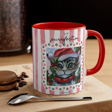Load image into Gallery viewer, Santa Kitty Christmas with Red Accent Coffee Mug, 11oz