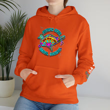 Load image into Gallery viewer, Peace Love and Pigs Dove Design for Arthur's Acres Unisex Heavy Blend™ Hooded Sweatshirt - 8 COLORS