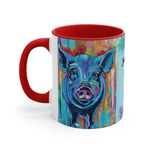 Load image into Gallery viewer, January Pig You Become What You Believe Accent Coffee Mug, 11oz - 3 Colors