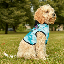 Load image into Gallery viewer, Peace Love and Pigs Tie Dye Pet Hoodie with Dove Design for Arthur's Acres - 5 SIZES Blue/Black