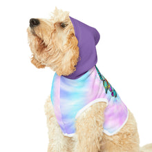 Load image into Gallery viewer, Peace Love and Pigs Tie Dye Pet Hoodie with Dove Design for Arthur's Acres - 5 SIZES