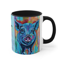 Load image into Gallery viewer, January Pig You Become What You Believe Accent Coffee Mug, 11oz - 3 Colors