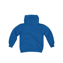 Load image into Gallery viewer, KIDS Peace Love and Pigs Youth Heavy Blend Hooded Sweatshirt with Dove Design for Arthur's Acres - 5 COLORS