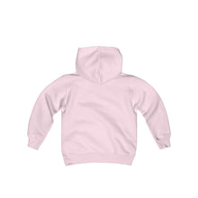 Load image into Gallery viewer, KIDS Peace Love and Pigs Youth Heavy Blend Hooded Sweatshirt with Dove Design for Arthur's Acres - 5 COLORS