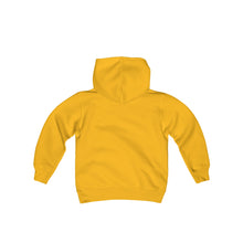 Load image into Gallery viewer, KIDS Peace Love and Pigs Youth Heavy Blend Hooded Sweatshirt with Dove Design for Arthur's Acres - 5 COLORS