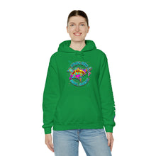 Load image into Gallery viewer, Peace Love and Pigs Dove Design for Arthur's Acres Unisex Heavy Blend™ Hooded Sweatshirt - 8 COLORS
